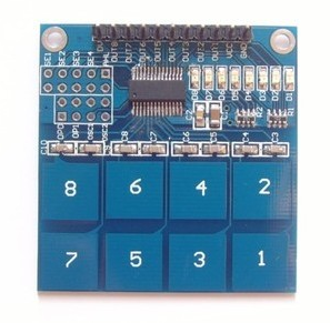 TTP226 8 ช่อง 8-Way Switch Capacitive Touch Module PCB สีน้ำเงิน