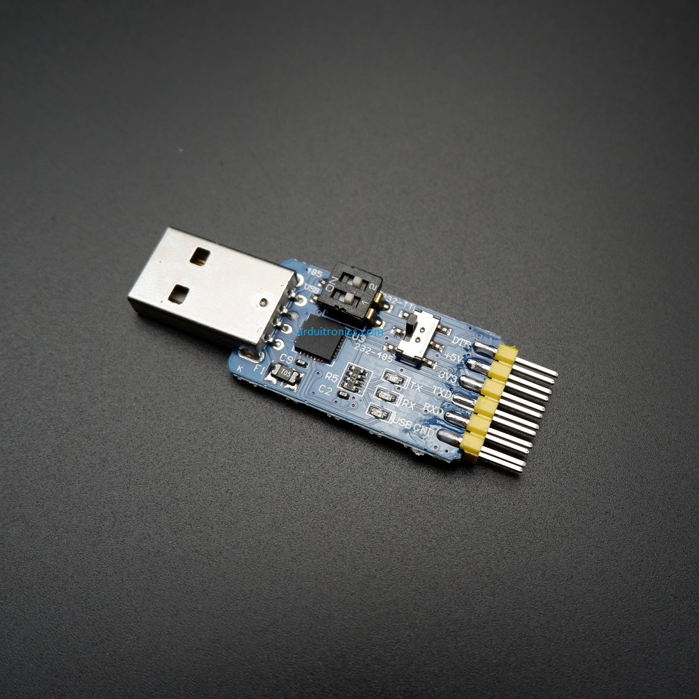 6-in-1 Multi-functional Serial Port Module CP2102 USB To TTL 485 232 Interchange Compatible with 3.3V and 5V Levels