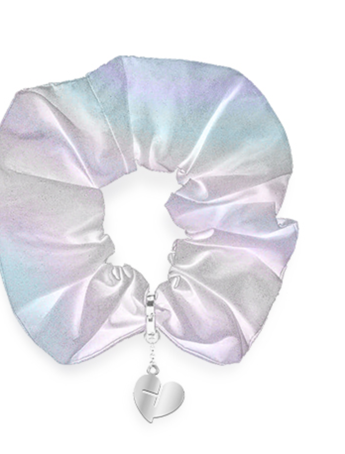 BLACKPINK - [H.Y.L.T] METALLIC SCRUNCHIE - สีเงิน