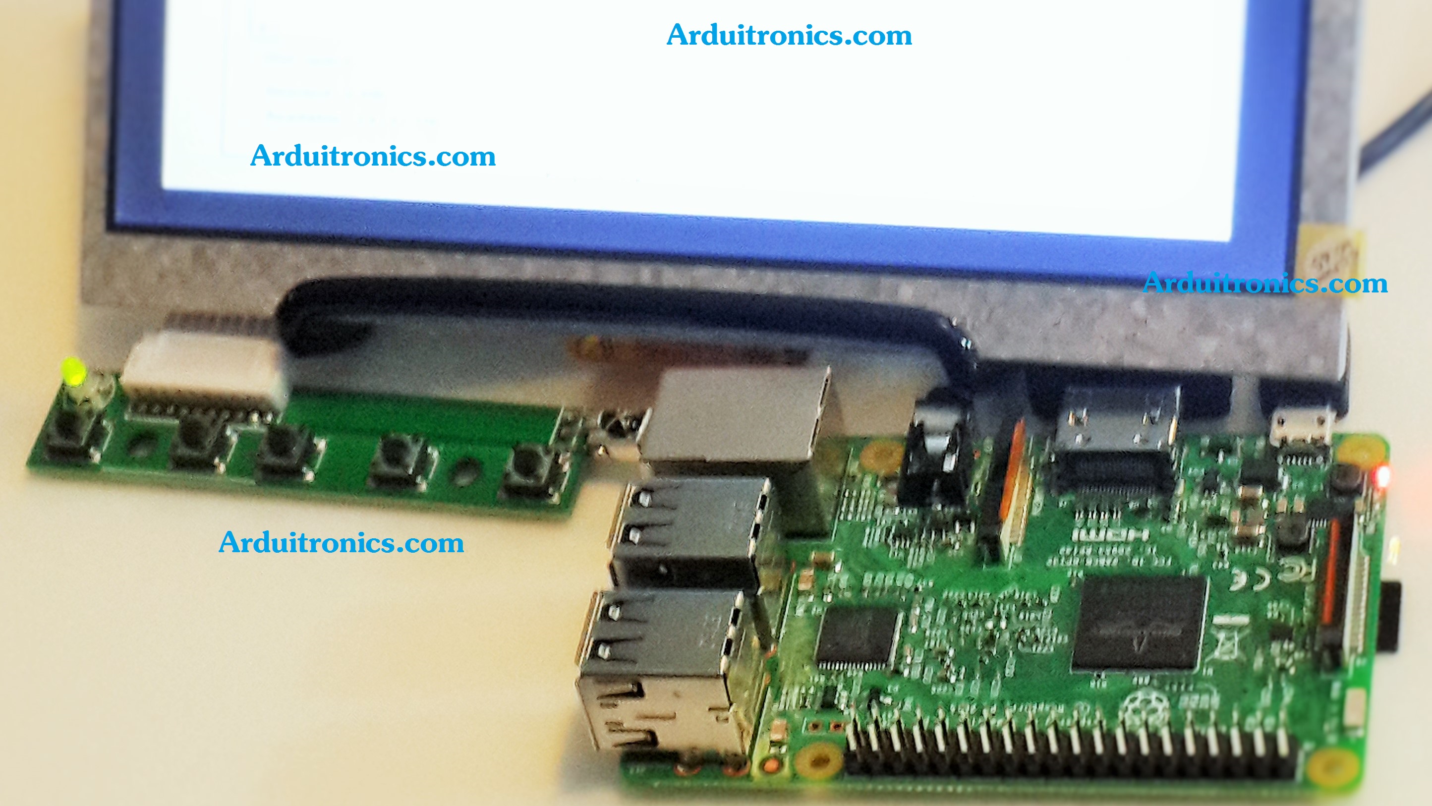 7 inch HD Desktop Display for Raspberry Pi + กรอบและฐานตั้ง (Version 3)