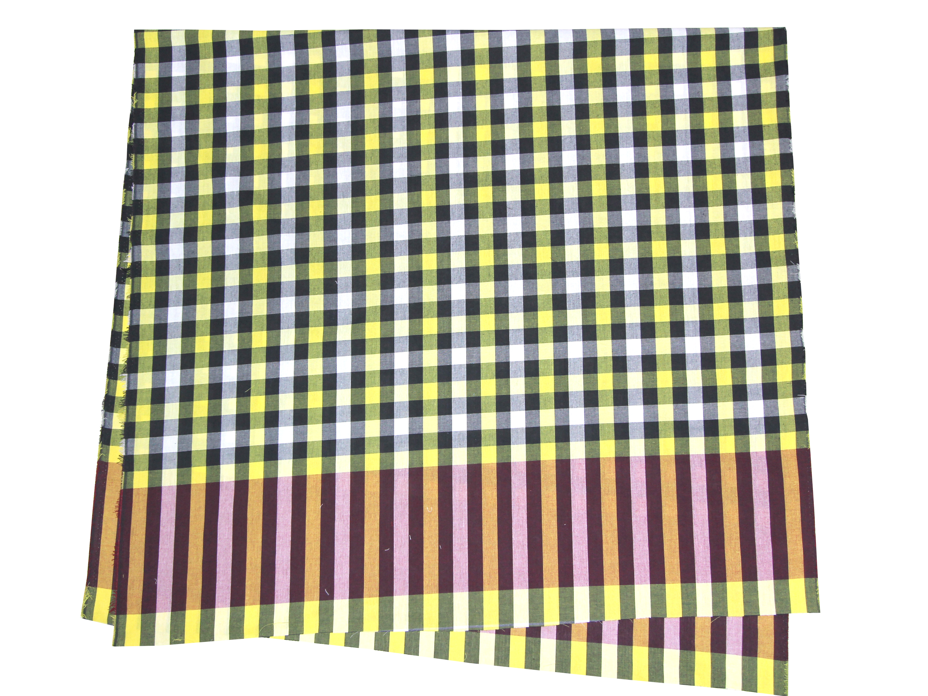 [2ม.] ผ้าขาวม้า TK263 ดำเหลือง