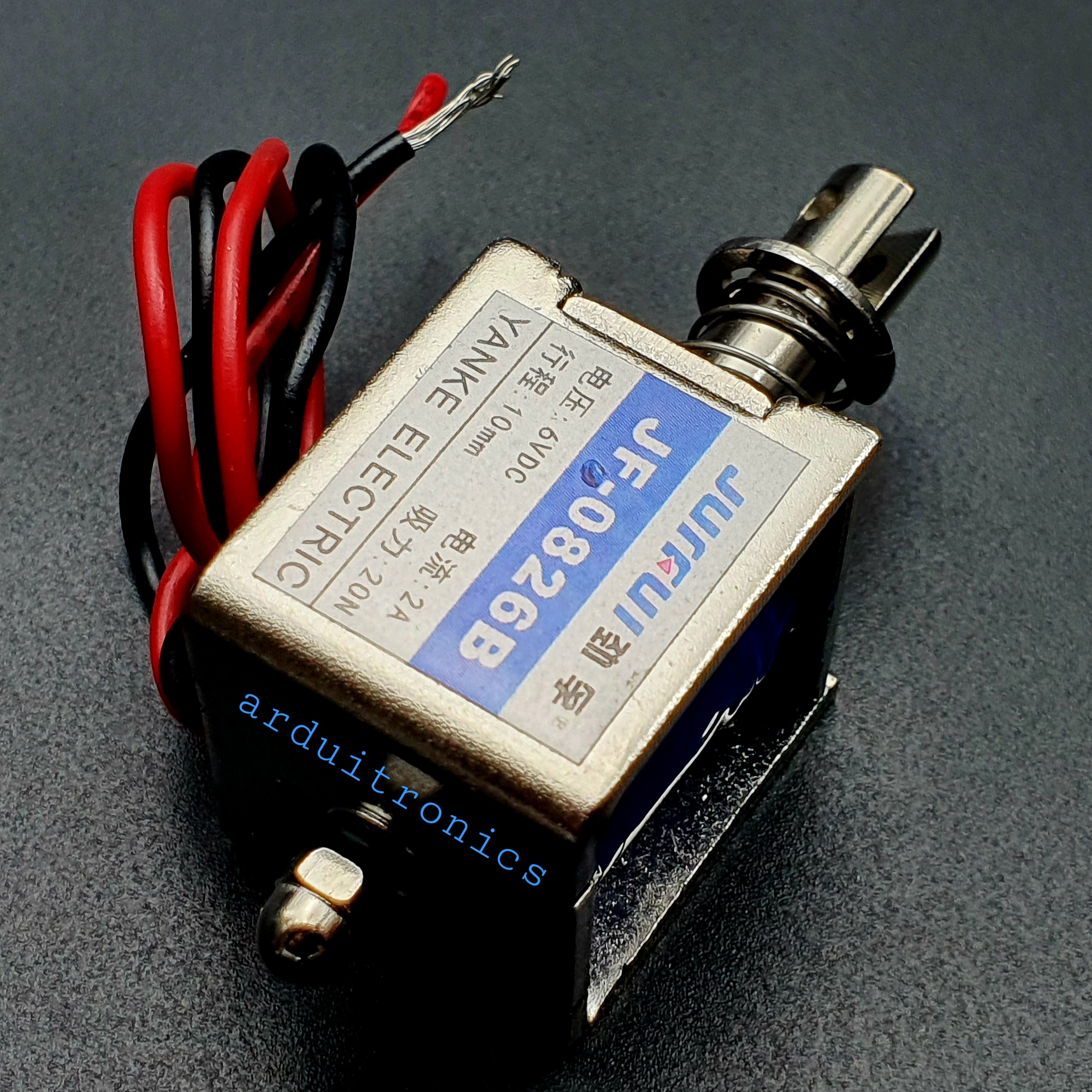 กลอนไฟฟ้า กลอนประตูไฟฟ้า JF-0826B 6V / 2A รีเซ็ต 10mm Push Pull Type Open Frame Solenoid แม่เหล็กไฟฟ้าโซลินอยด์แม่เหล็กไฟฟ้า