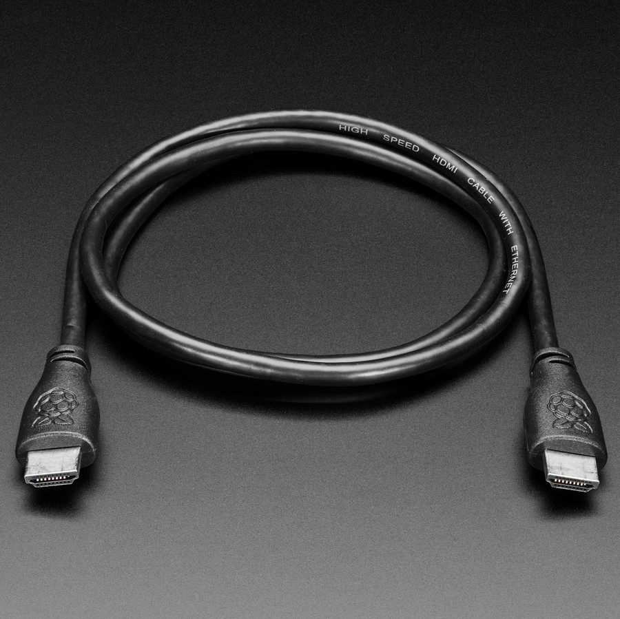 HDMI Cable - 1 meter - Official Raspberry Pi มีโลโก้ RPi ที่หัว (แท้จาก Adafruit)