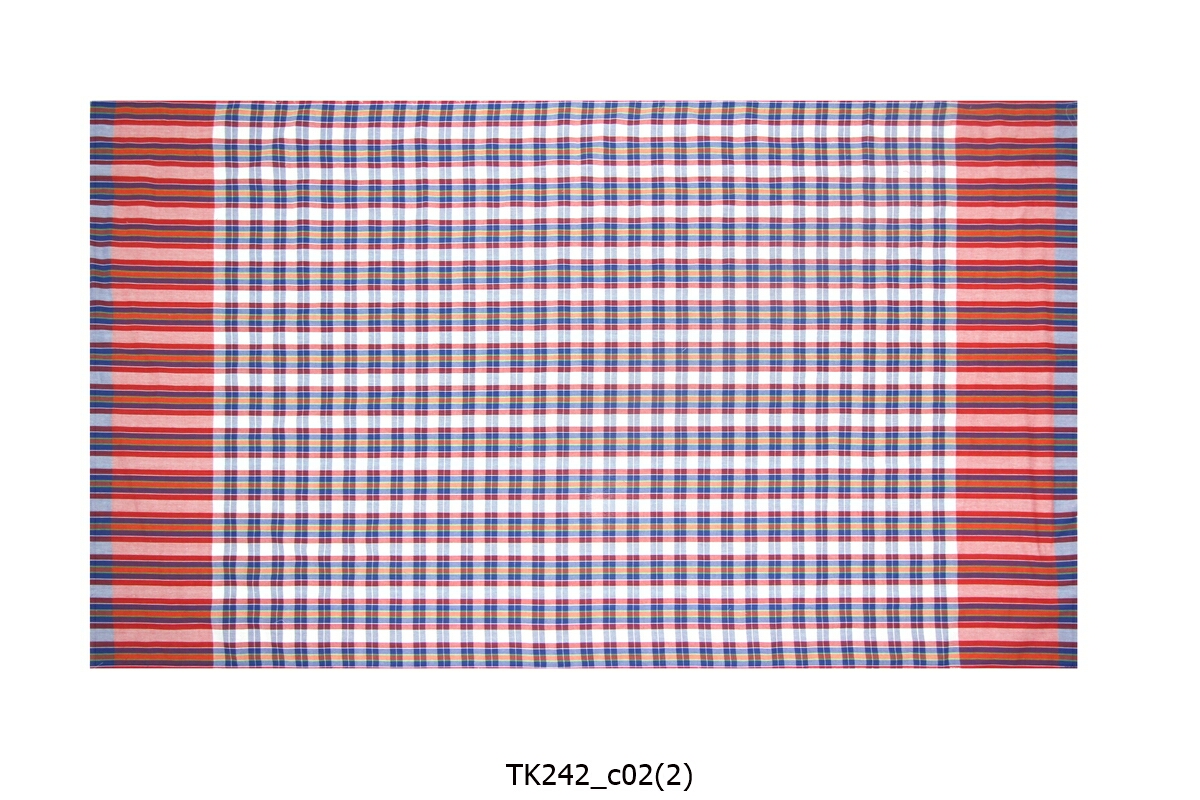 [2ม.] ผ้าขาวม้า TK242 น้ำเงินแดง