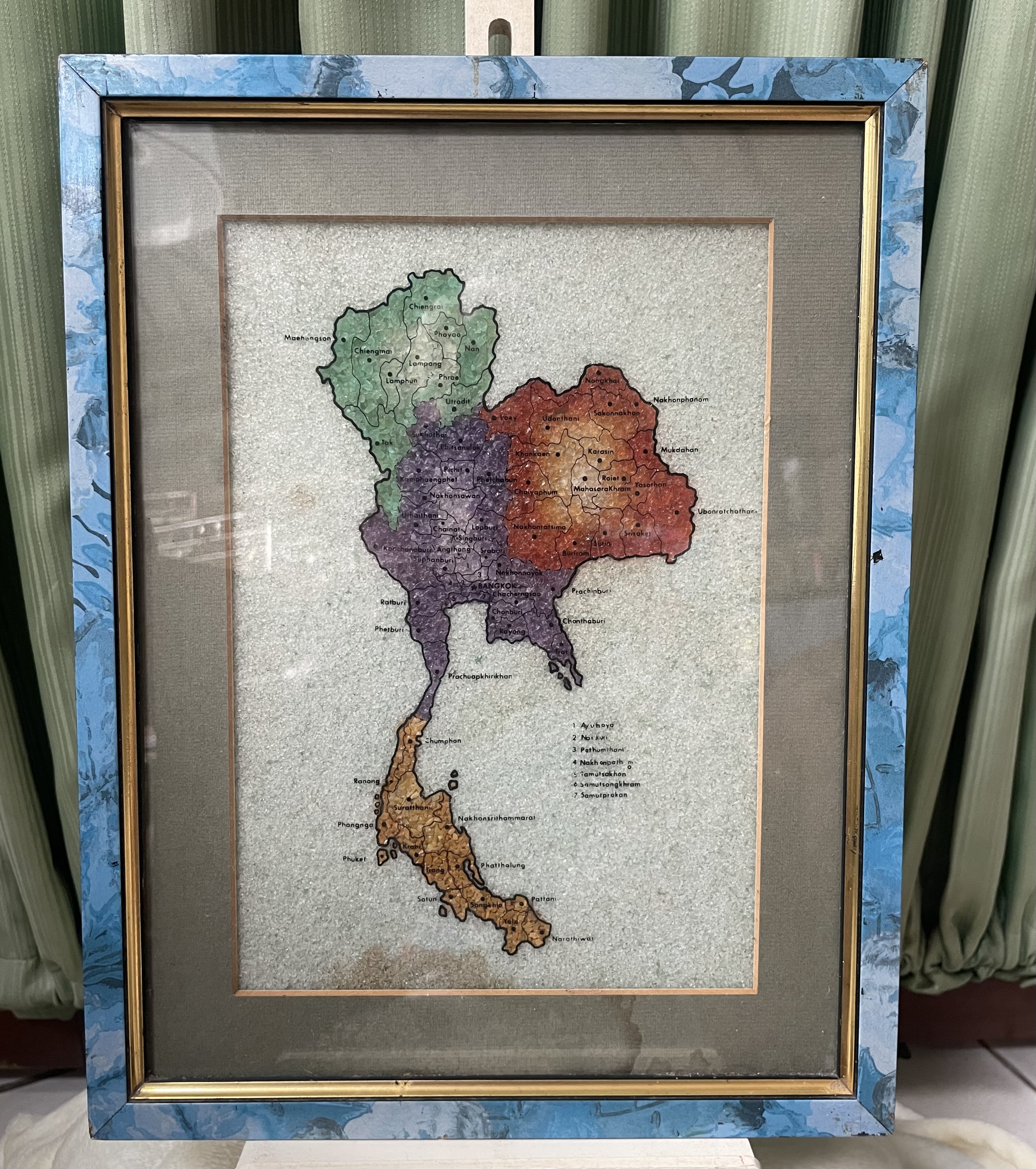 ￼กรอบรูปแขวนผนัง แผนที่ประเทศไทย Thailand Map picture frame #ไทยนี้รักสงบ แต่ถึงรบไม่ขลาด