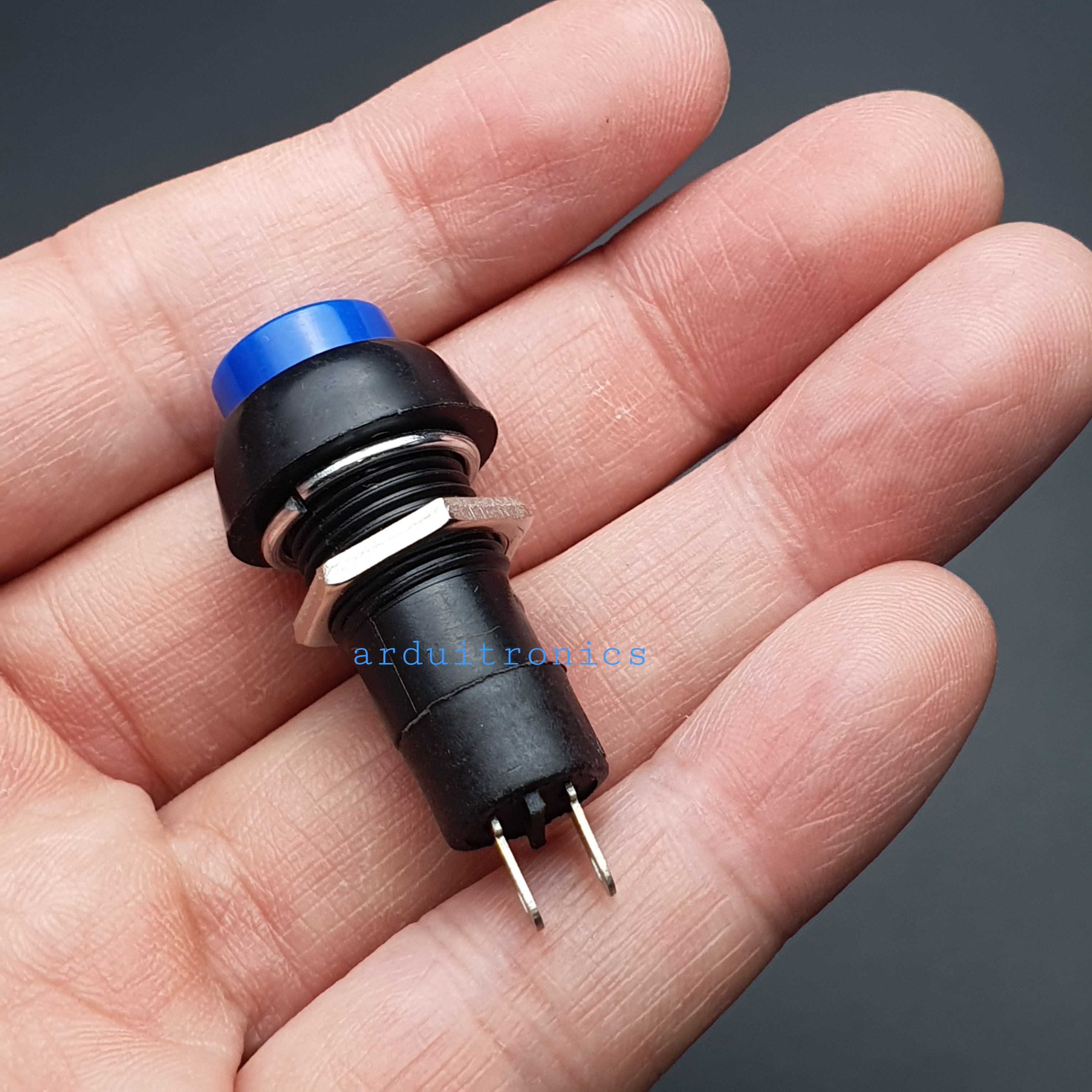 สวิตช์ กดติด กดดับ 250V 3A (สีน้ำเงิน) - Blue