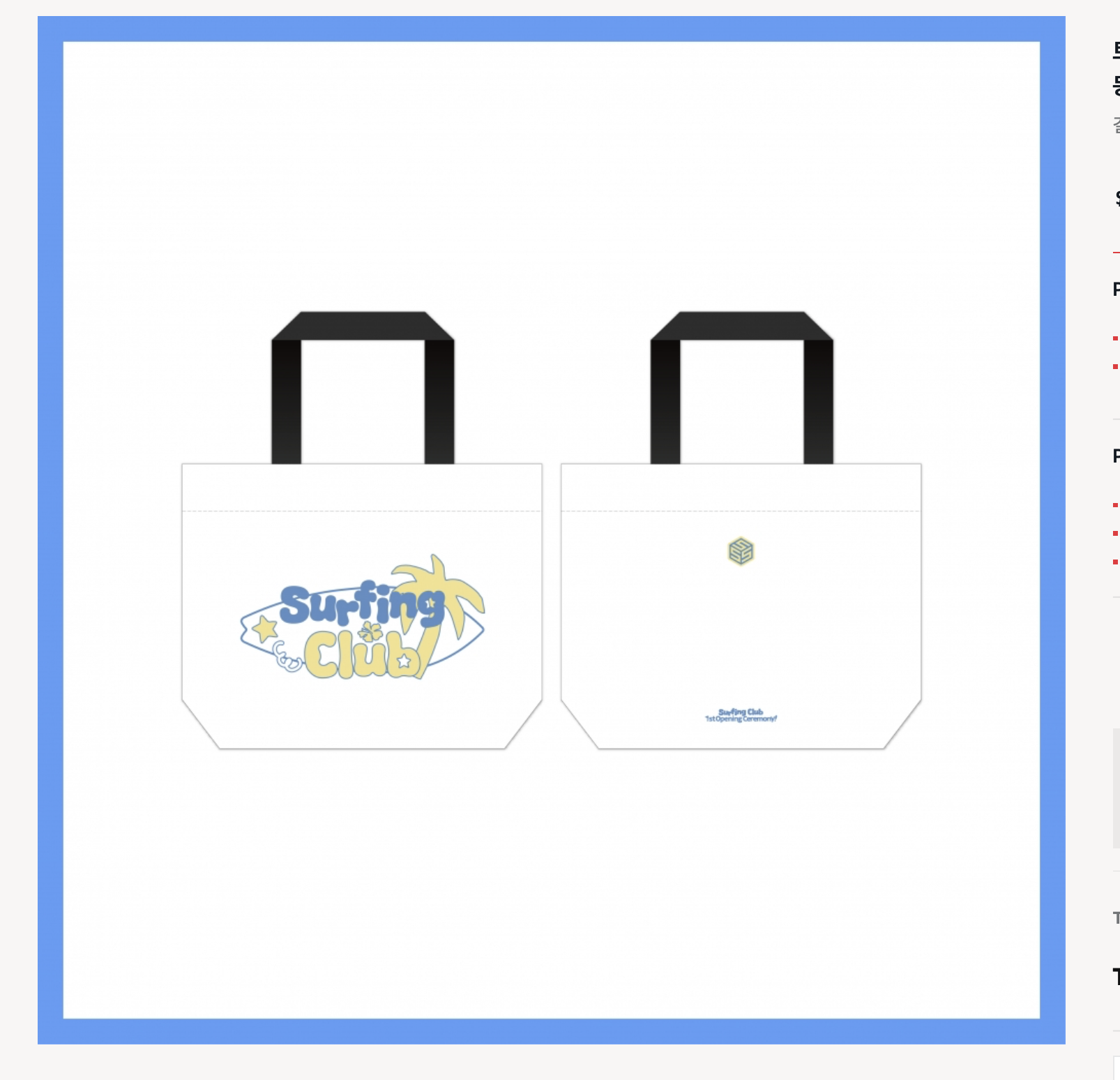 tripleS - 2025 tripleS FANMEETING [서핑 동아리 1기 발대식] OFFICIAL MD - reusable bag.