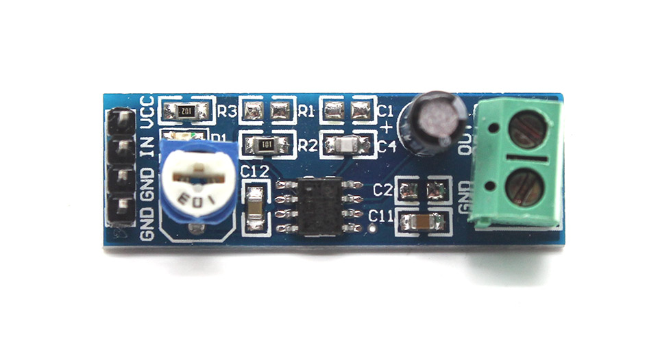 LM386 200X Gain Audio Amplifier Module