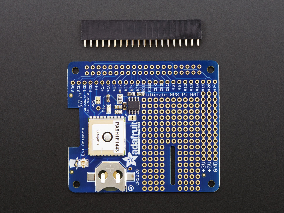GPS HAT for Raspberry Pi 4 / 3 / Pi 2 / A+/ B+ (By Adafruit)