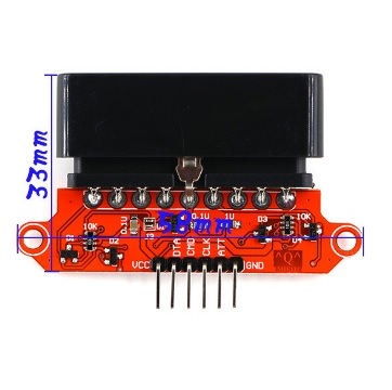 PS2 / PS3 Joystick Adapter to SPI for Arduino (หัวต่อนอนราบขนานกับ PCB) อะแดปเตอร์แปลงหัว PS2 / PS3 เป็นขาต่อแบบ SPI
