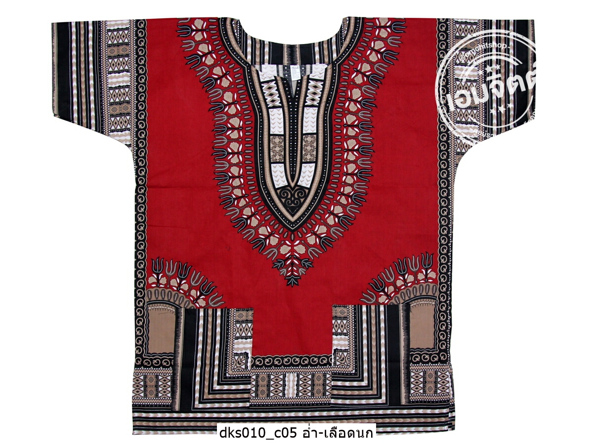 [ฟรีไซส์] เสื้อจังโก้ โบฮีเมียน เสื้อแอฟริกัน (พื้นอ่ำ) คอตต้อน 100%