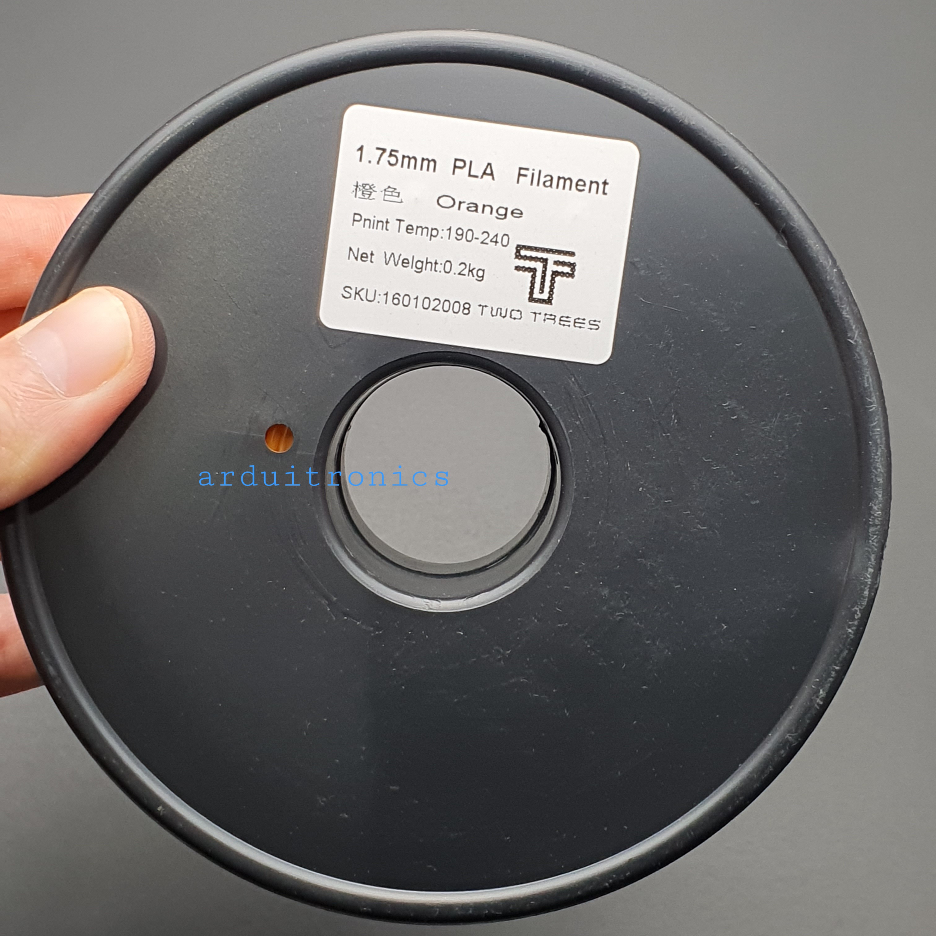 เส้นพลาสติก 3D Printer Filament PLA 1.75mm 0.20kg สีส้ม