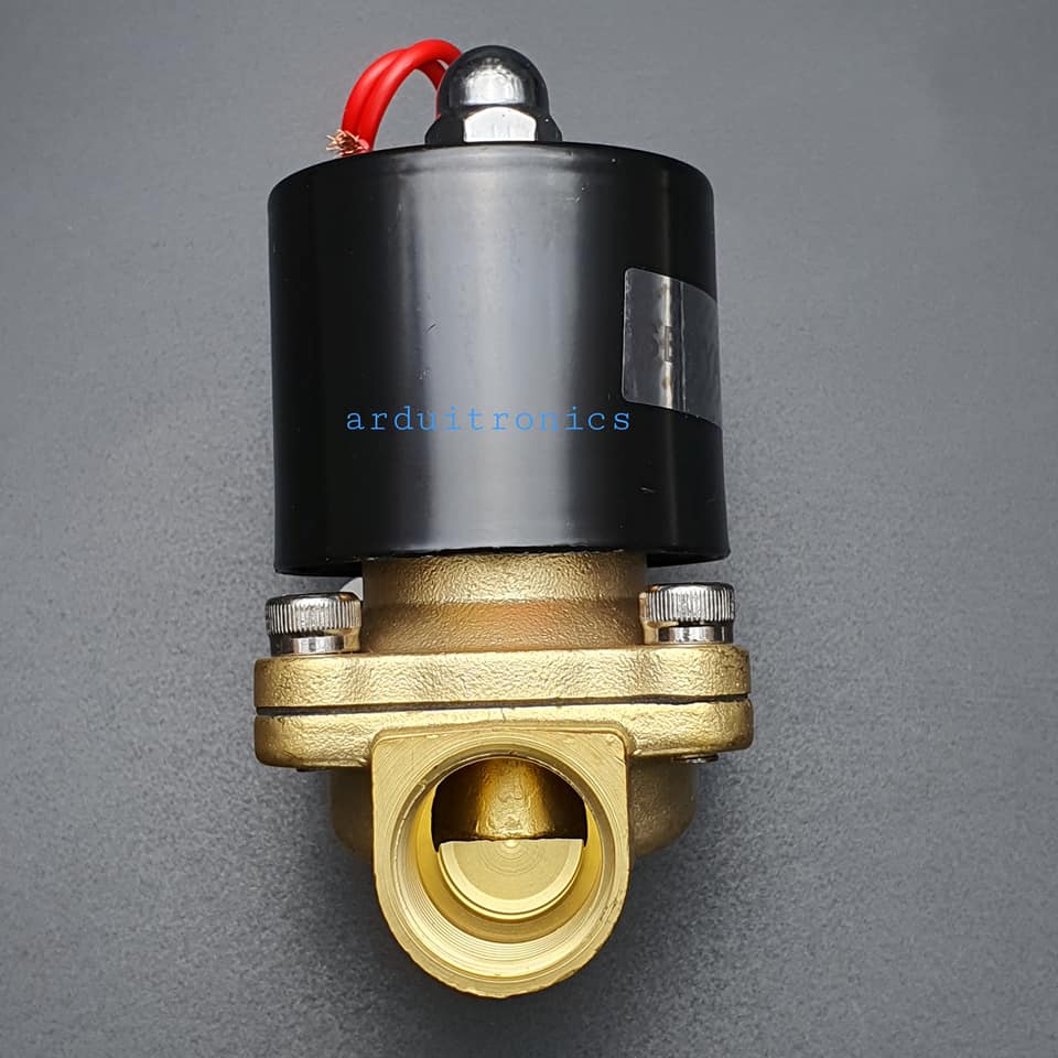 โซลินอยวาล์ว ทองเหลือง (Solenoid Valve Normally Closed) 4 หุน (1/2") 220VAC - ยี่ห้อ Senya 2W-160-15