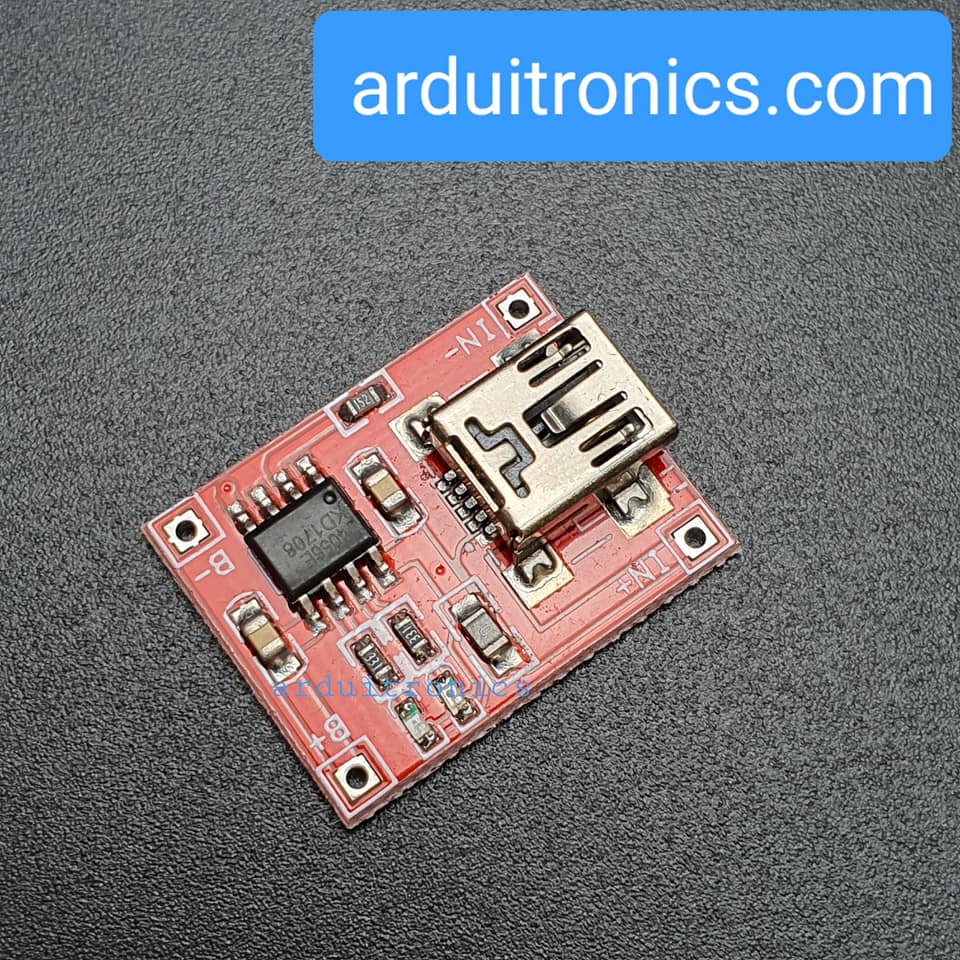 Li-ion Battery Charger Module Board Mini 5v USB 1A li-ion Battery Charger TP4056 18650 หัว Mini Usb