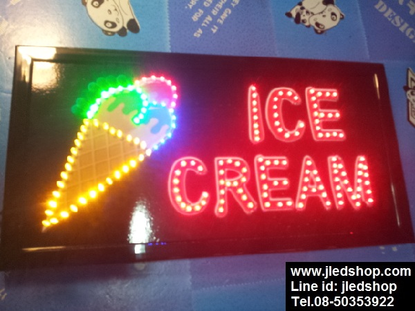 ป้ายไฟIce Cream