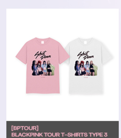 BLACKPINK - ของสะสมงานคอน BLACKPINK WORLD TOUR [BORN PINK] SEOUL - T shirts type 3 ระบุสี ที่ต้องการ - ส่ง เครืองบิน