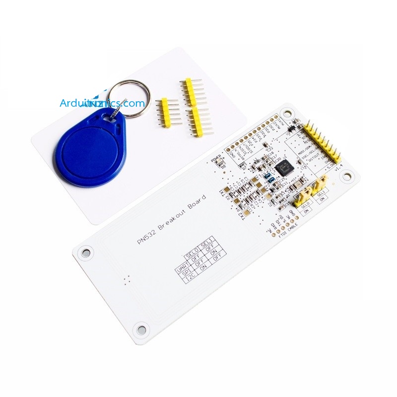 RFID / NFC Module (PN532) - White PCB + Free 1 Tag (M1) and 1 Card (S50)