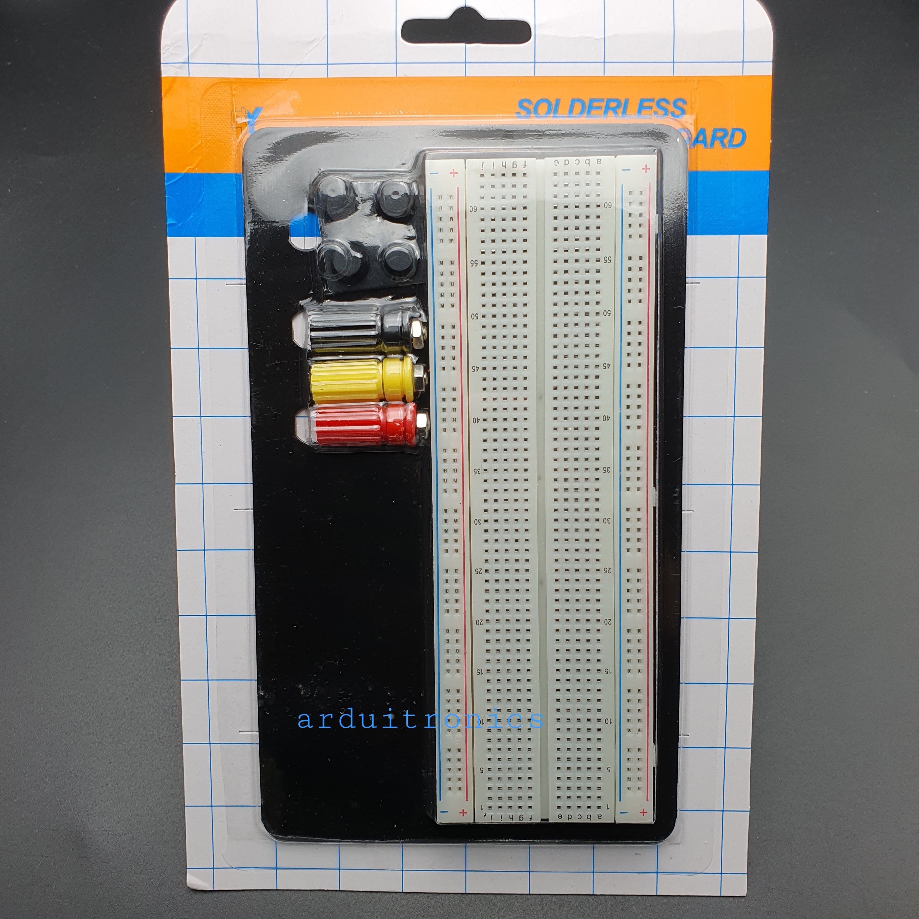 บอร์ดทดลอง พร้อมฐาน Solderless Breadboard 830 Point (ZY-201)