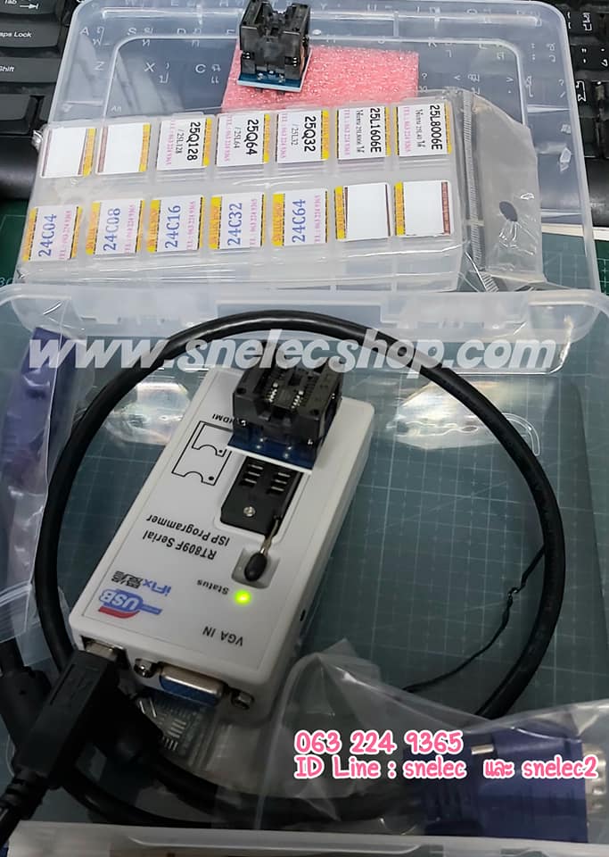 RT809F PROGRAMMER Serial ISPVGA LCD ISP ตัวเครื่อง+Socket 24xxx+Socket25xxx ไม่กล่องให้แล้วนะคะ