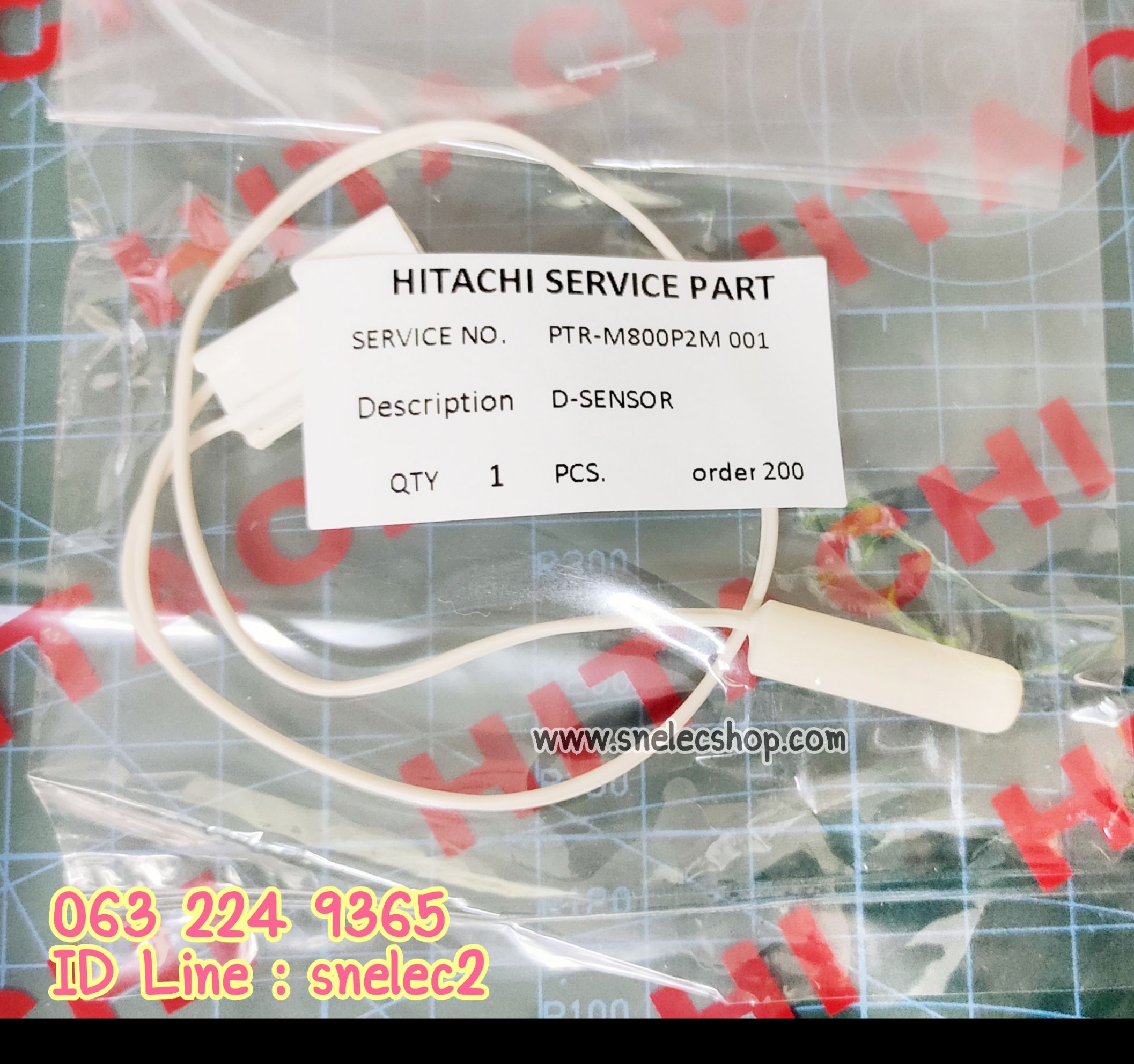 เซ็นเซอร์วัดอุณหภูมิช่องแช่เย็น ฮิตาชิ พาร์ท PTR-M800P2M*001 ใช้ได้กับรุ่น.....