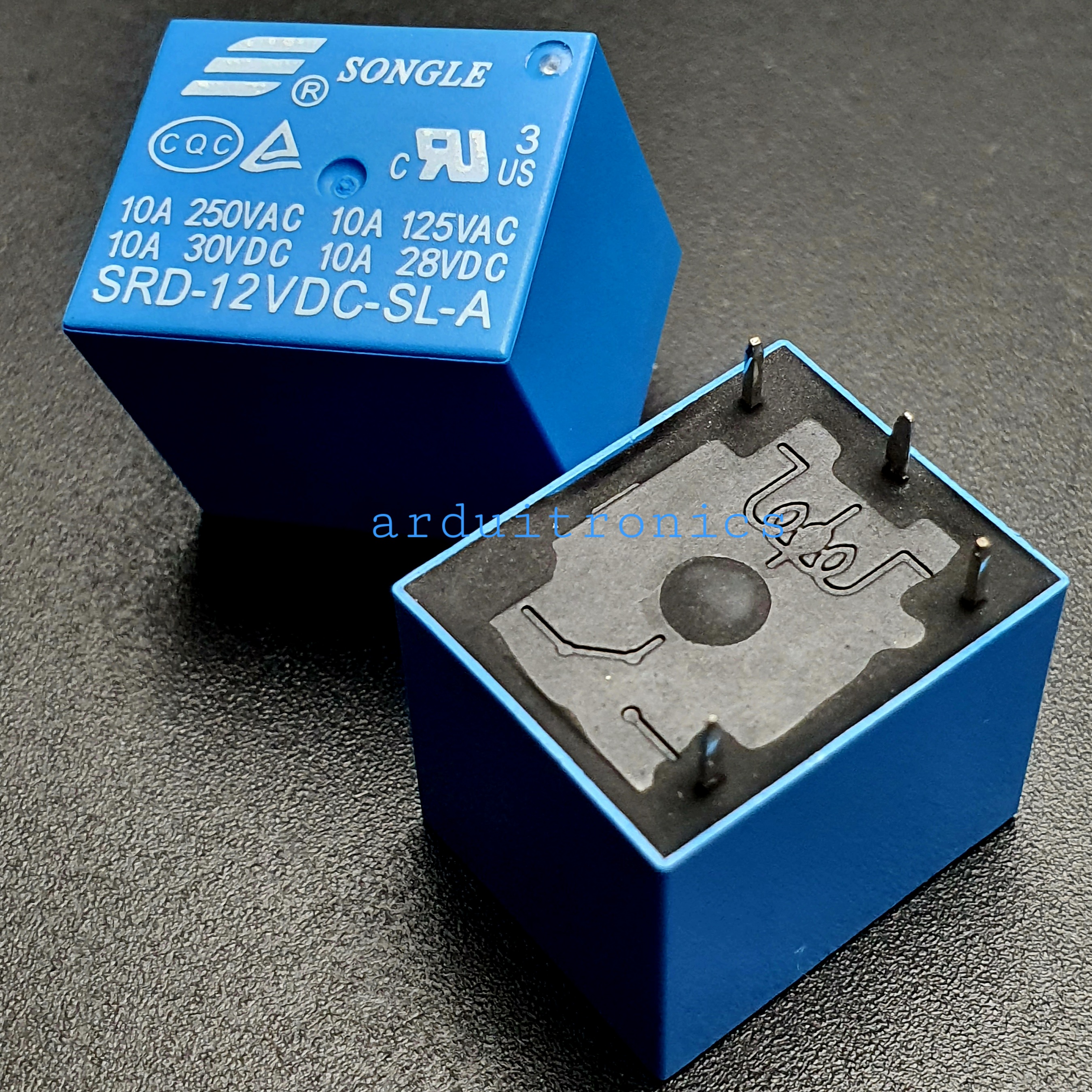 หัวรีเลย์ Relay 12V 10A รีเลย์ 12V 10A แบบ 4 ขา (ยี่ห้อ Songle)