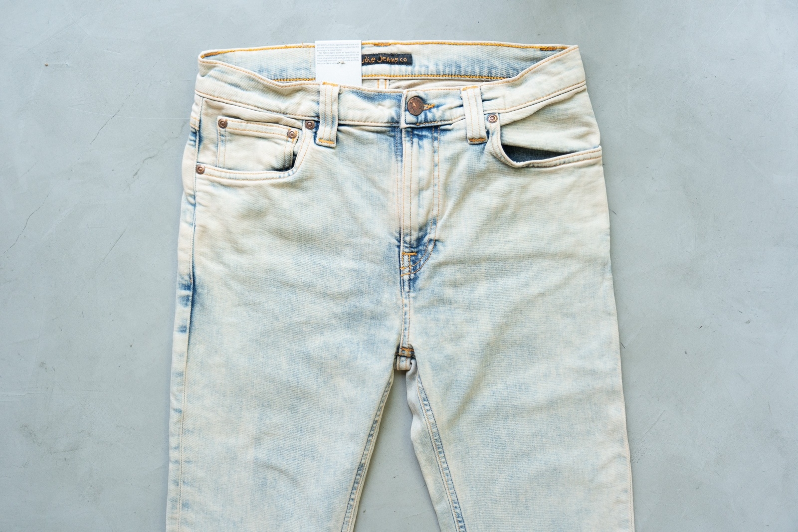 [DEFECT] High Kai Cobalt Navy ยีนส์ฟอกเอวสูง ทรงสกินนี่ Nudie Jeans ของแท้ 100%