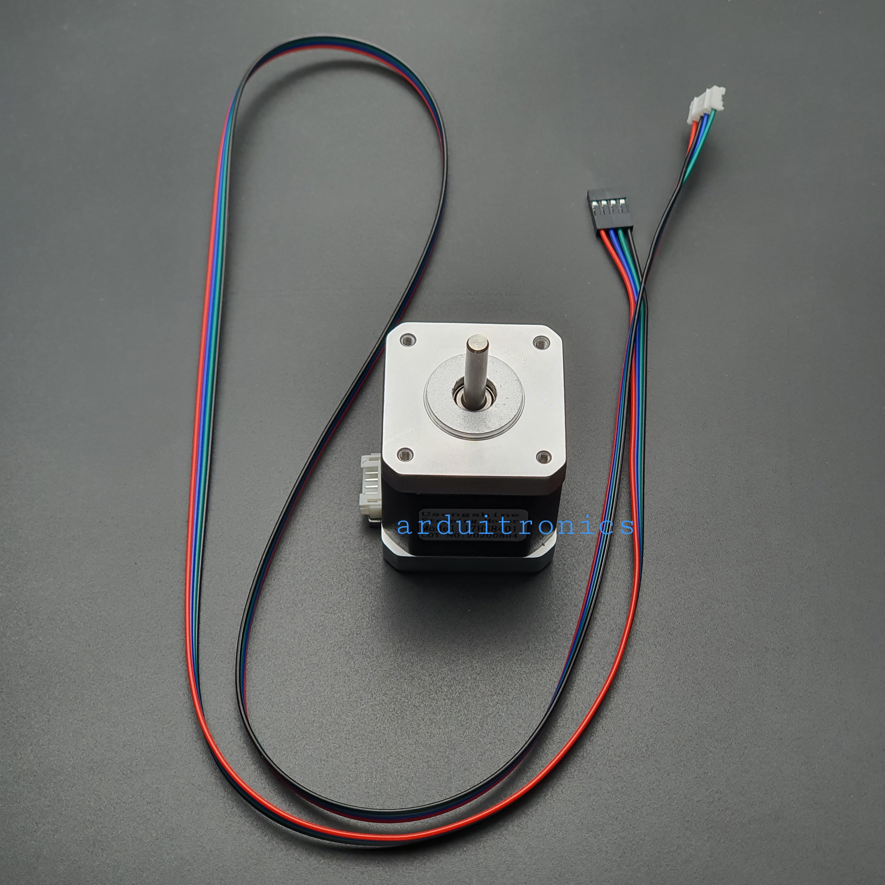 Stepping Motor แรงบิด 0.48 N.m - 1.8A (17HS8401) สีเงิน พร้อมสาย connector