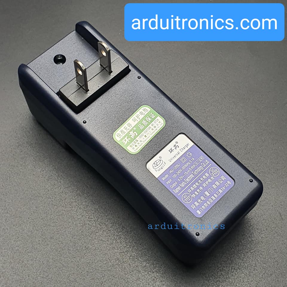 Dual Slot Lithium Battery Charger 18650/14500/10440/CR123A ที่ชาร์จถ่าน Li-ion แบบอเนกประสงค์ 2 ช่อง