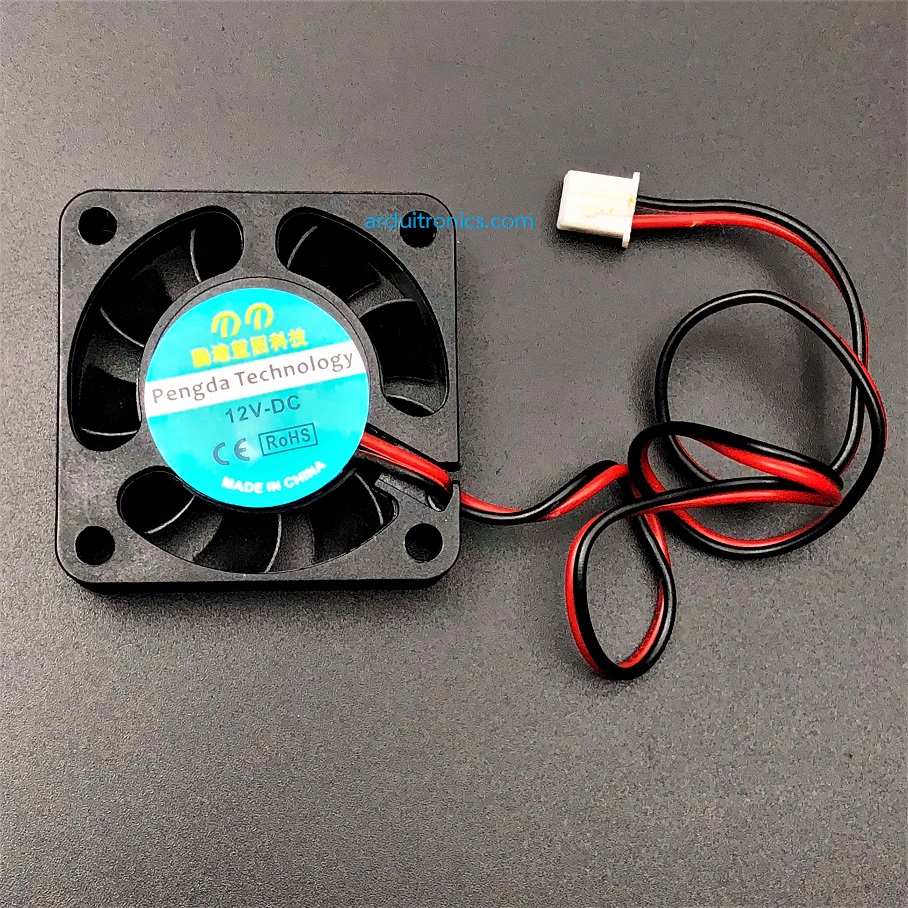 Cooling Fan พัดลมระบายความร้อน 12V ขนาด 4x4cm สายไฟ 2 เส้น