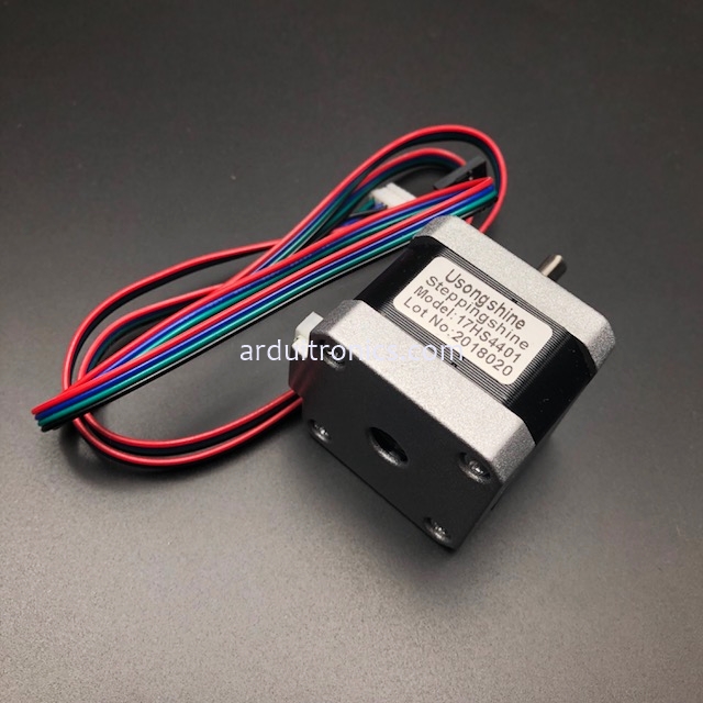 Stepping Motor แรงบิด 0.42 N.m - 1.7A (17HS4401) พร้อมสาย connector