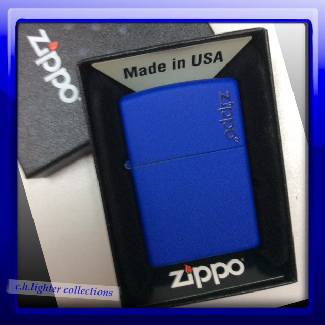 zippo ไฟแช็คzippo 229 zl Royal Blue Matte ฟ้า