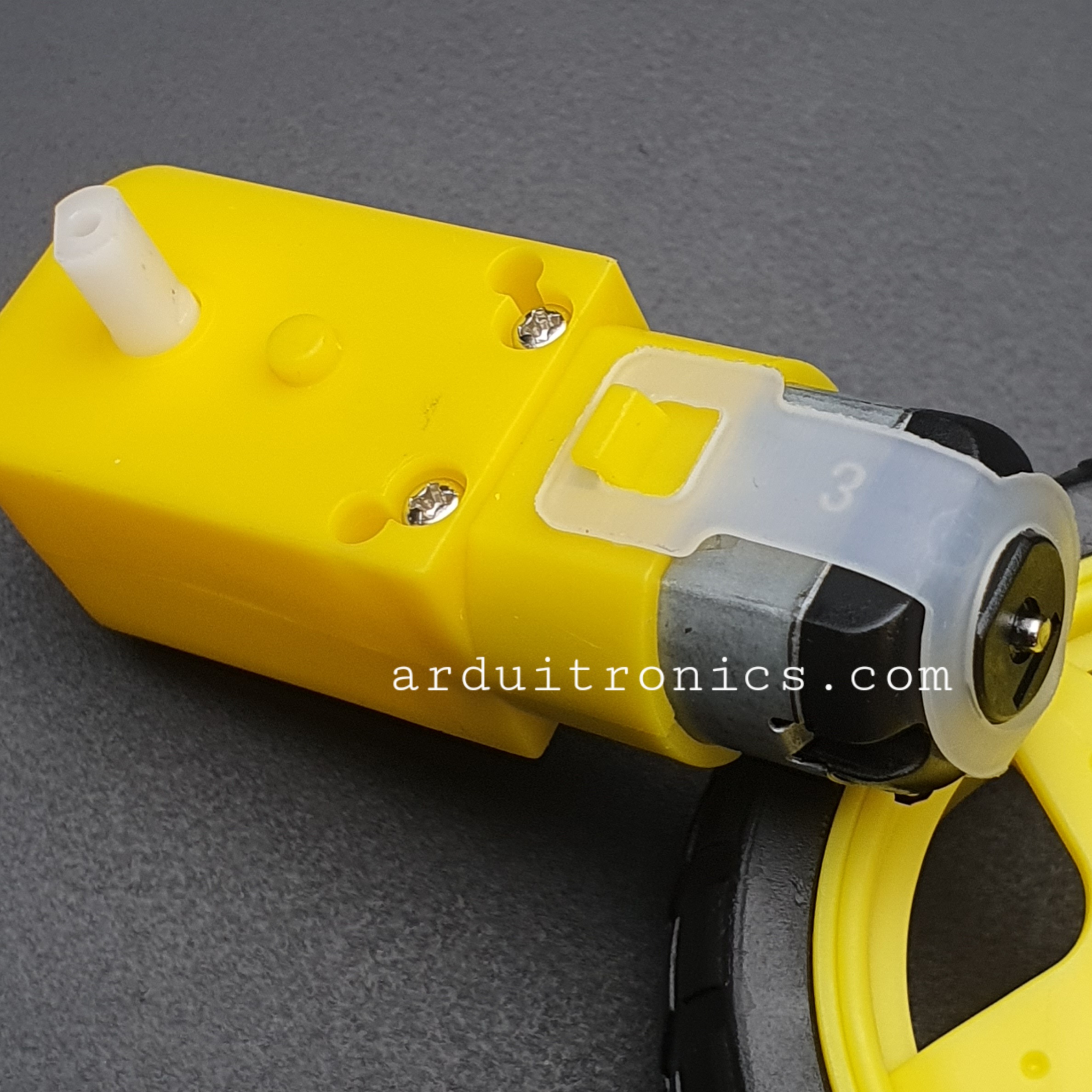 Gear Motor with Wheel Tire มอเตอร์แกนคู่พร้อมล้อ (อัตราทด 1:48)