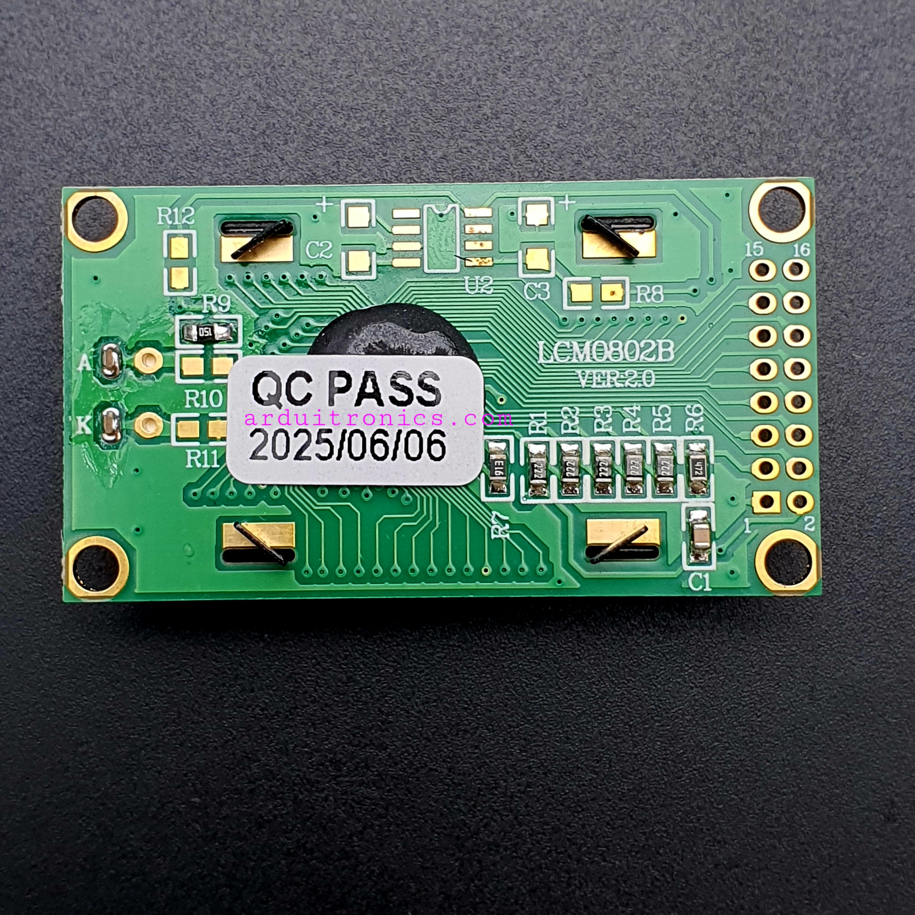 LCM0802B 3.3V 8x2 Character LCD 0802 (Blue Screen with Backlight)