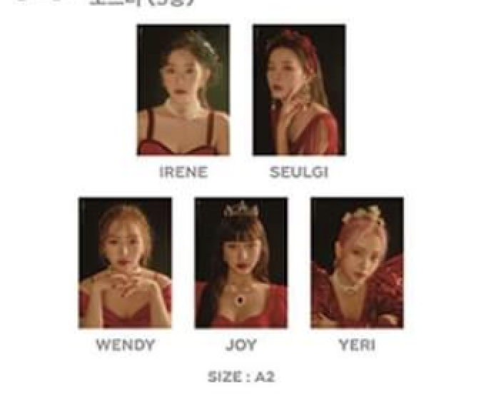 Red Velvet - ของหน้างานคอน Red Velvet 3rd Concert La Rouge Official MD -Poster ระบุชื่อ