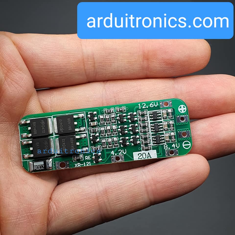 3-Series 20A 12.6V BMS PCB Protection Board with Automatic Recovery for 18650 Li-ion Lithium Battery