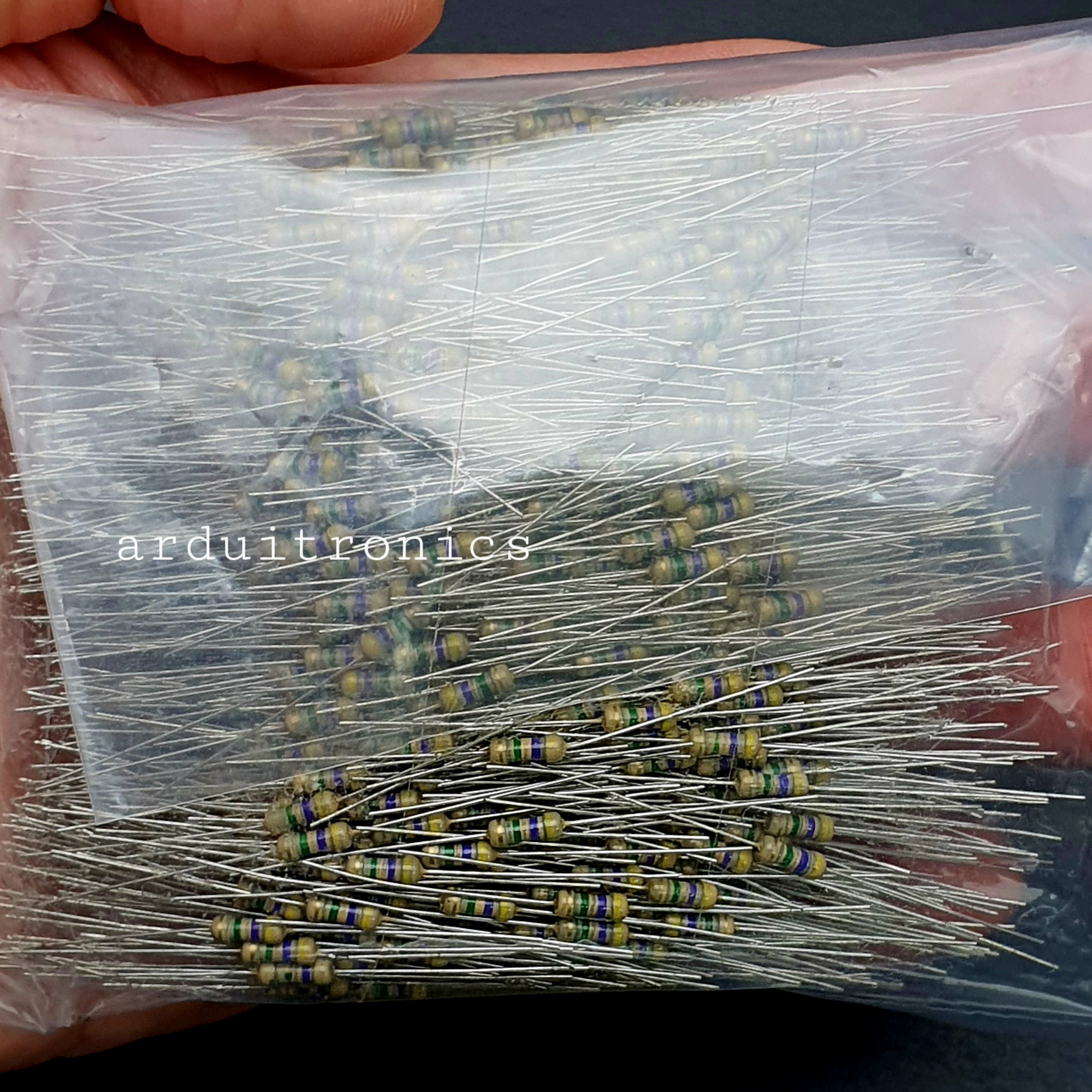Resistor 4.7M Ohm (1/4 W +-5%) แพ็คละ 1000 ตัว