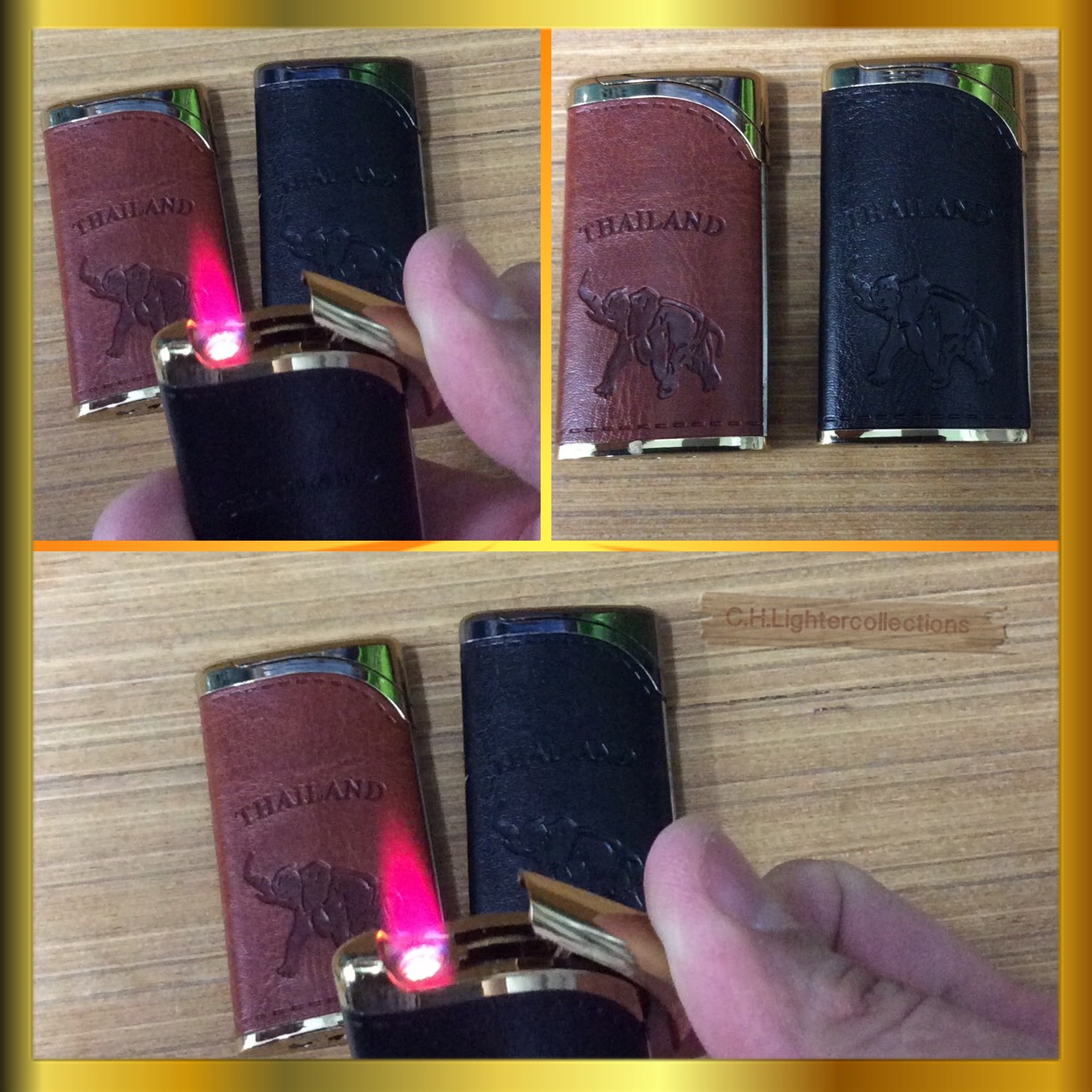ไฟแช็คช้างหนัง ไฟกันลม ไฟฟู่(Leather Lighter)