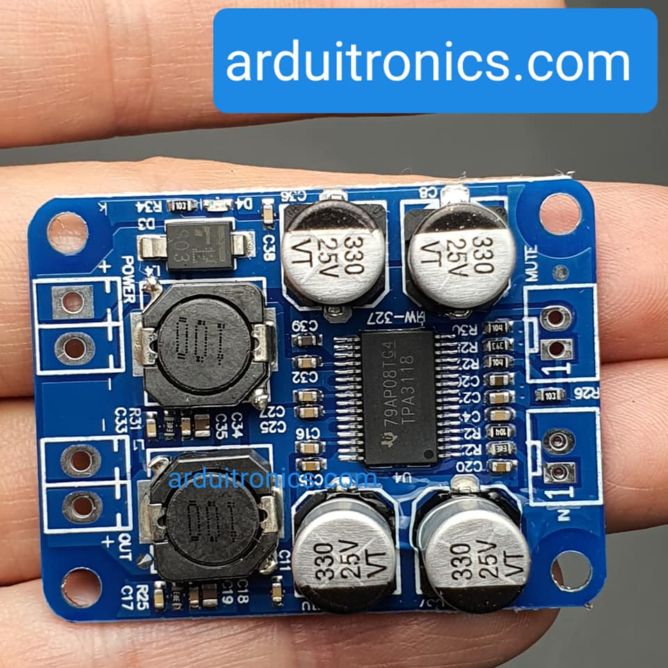 TPA3118 PBTL Mono Digital Power Amplifier Board บอร์ดวงจรขยายเสียงคลาส D ขนาด 60W ใช้ไฟเลี้ยง 8-24V