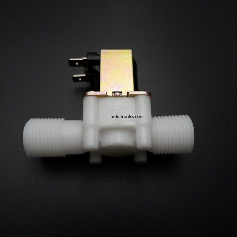 Solenoid Valve (normally closed) 12V-DC 1/2" (แรงดัน 0.02 - 0.8 MPa) for Water Air Flow Switch (ปกติปิด)