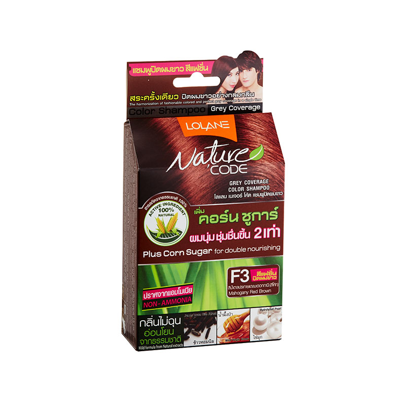 Lolane Nature Code Color Shampoo โลแลนแชมพูปิดผมขาว 20 กรัม