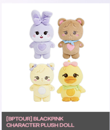 BLACKPINK - ของสะสมงานคอน BLACKPINK WORLD TOUR [BORN PINK] SEOUL - Character plush doll ระบุ ชื่อ - ส่ง เครืองบิน