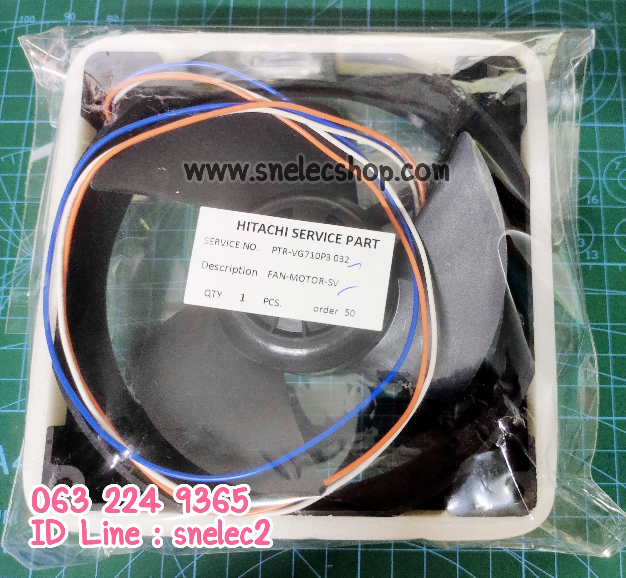พัดลมตู้เย็น ฮิตาชิ รุ่น R-W550PZX HH0004140A พาร์ท PTR-VG710P3*032 อะไหล่แท้100%