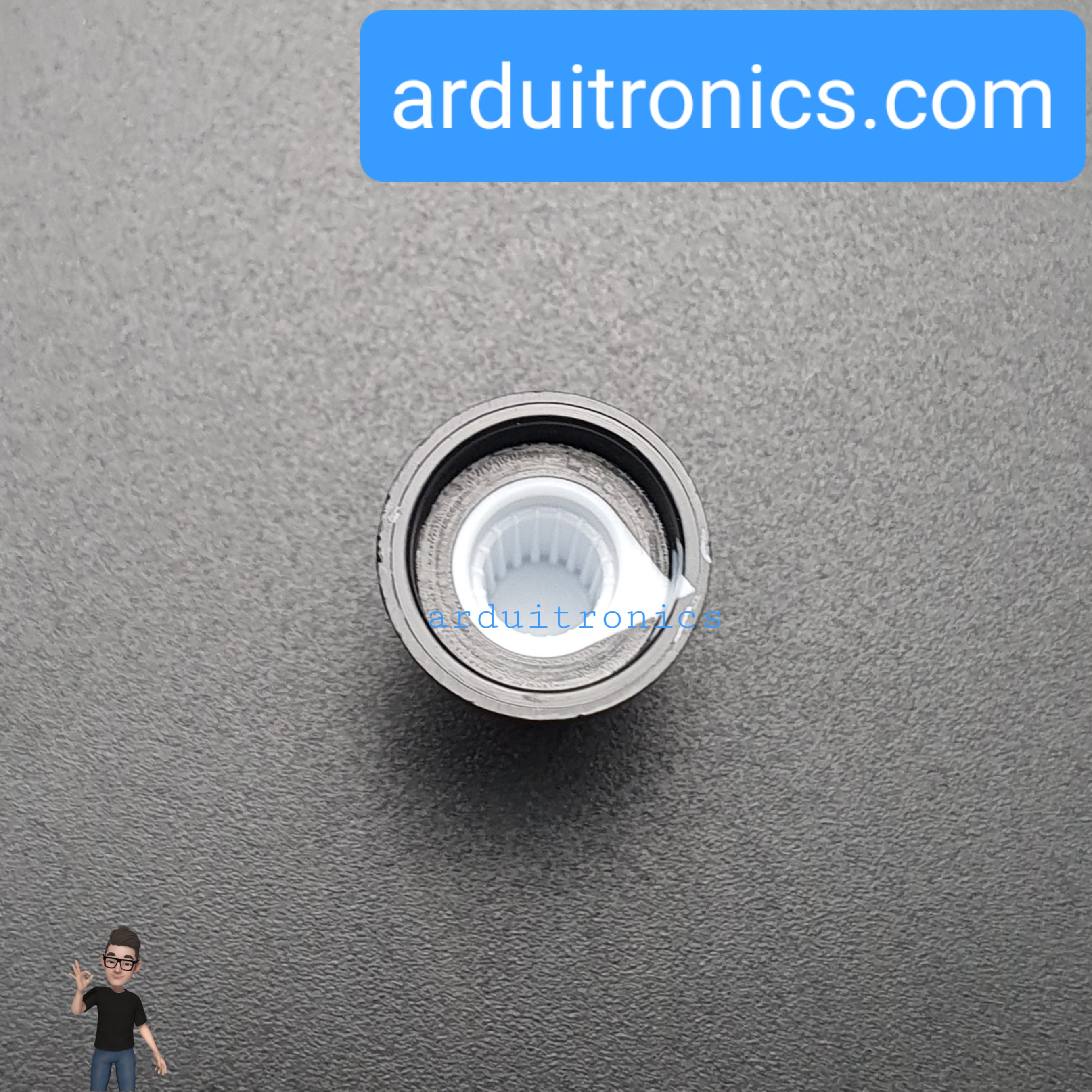 White สีขาว หัวจุกหมุนสำหรับตัวต้านทานปรับค่าได้ WH148 Plastic Knob Potentiometer Size 15X17mm