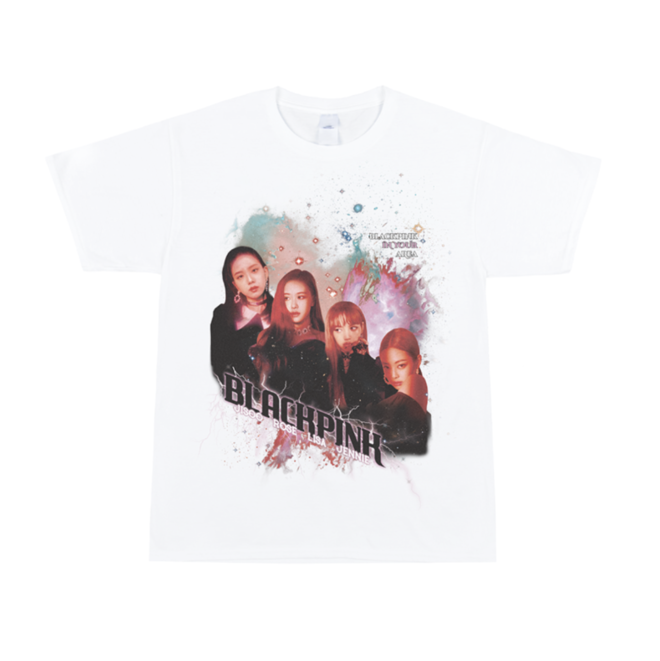 BLACKPINK KILL THIS LOVE GLITTER HAND MIRROR - T-SHIRTS_TYPE2 สีขาว