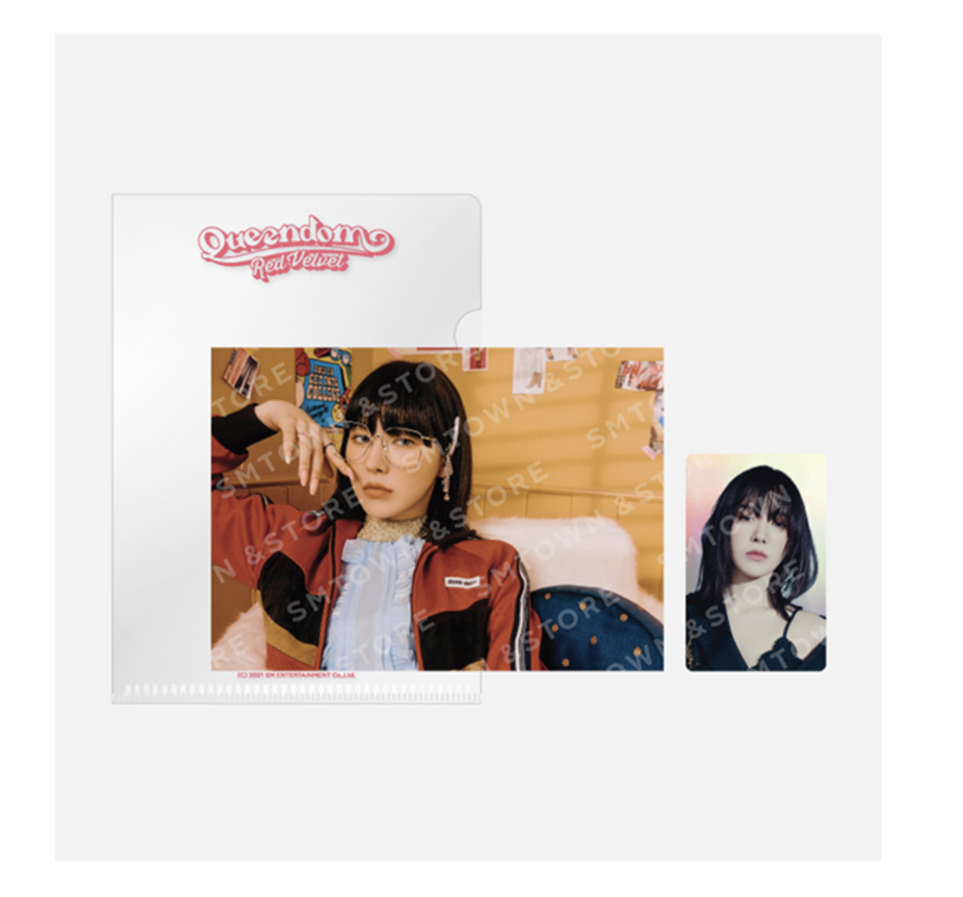 Red Velvet - ของสะสม Red velvet The 6th Mini Album ‘Queendom’ - MD Collection - Postcard + Hologram Photo card set แบบ Wendy