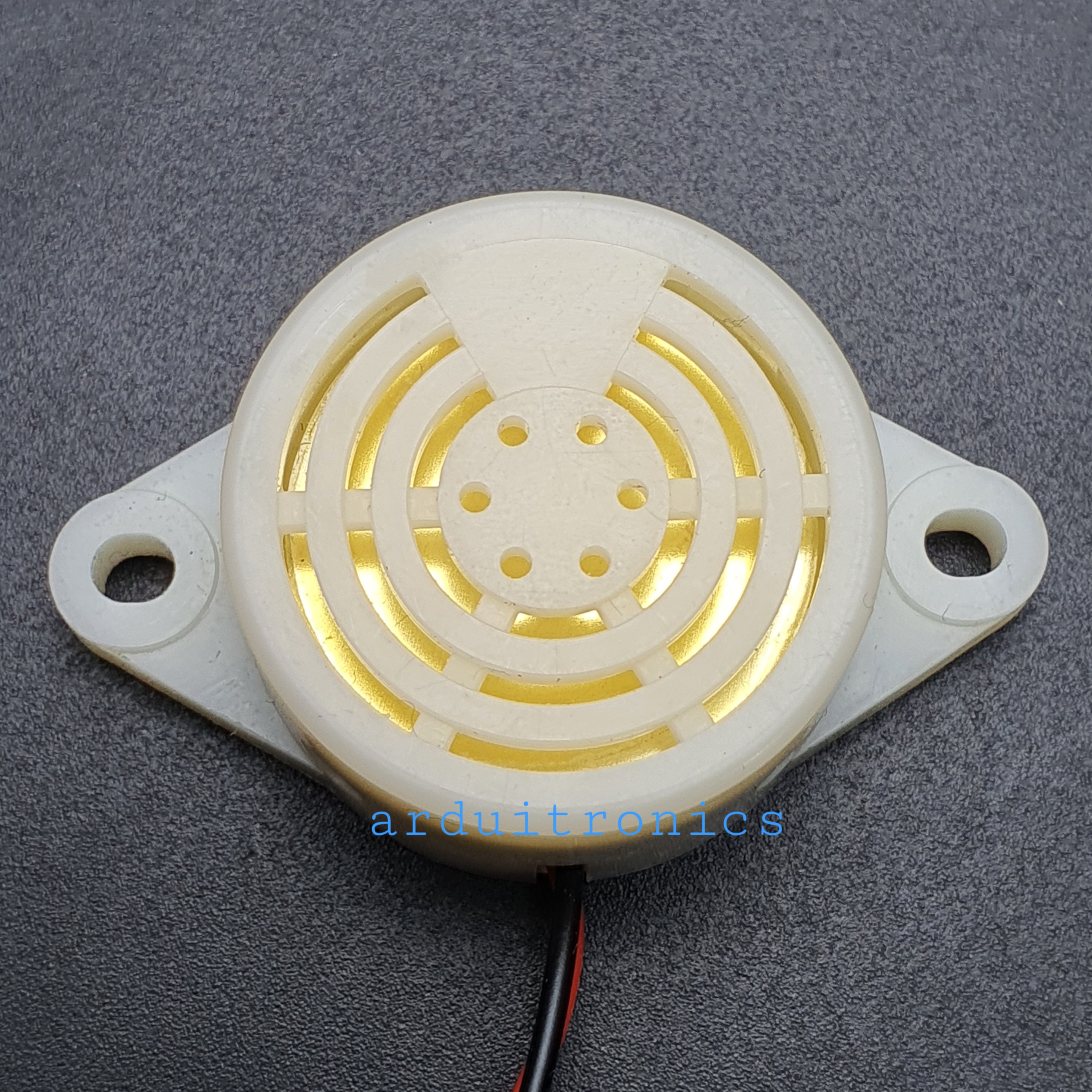 Active Buzzer 3-24V (สีขาว) SFM-27 เสียงดังแบบไม่ต่อเนื่อง