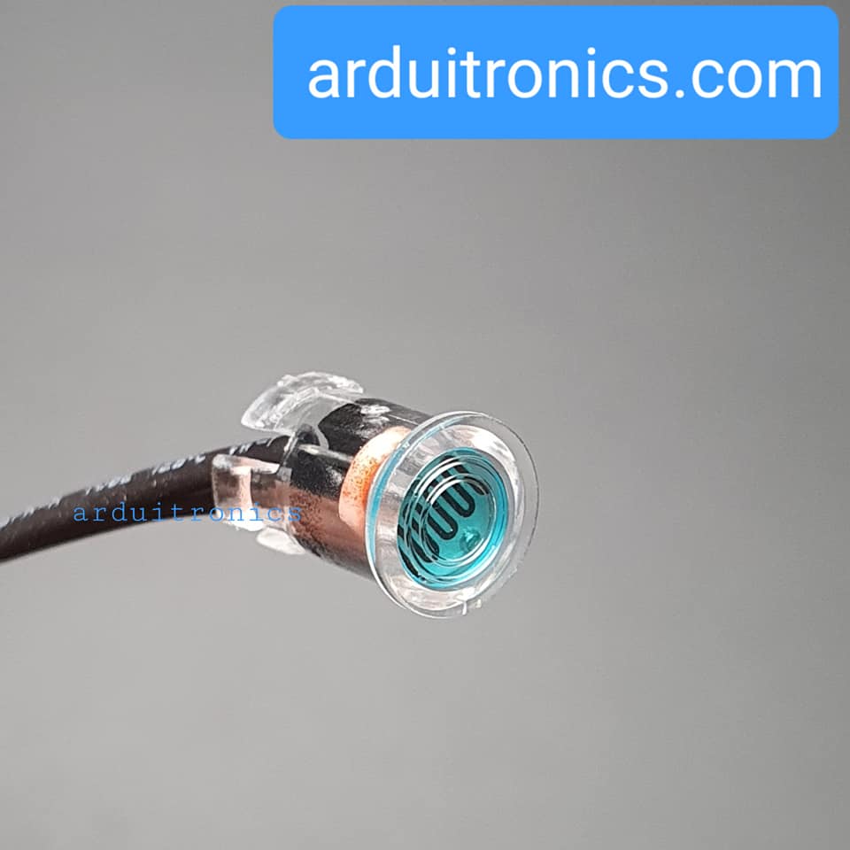 5516 Light Dependent Resistor (LDR) - Photoresistor 5 - 10kOhm พร้อมสายไฟและฝาครอบใสพร้อมใช้