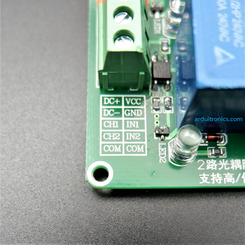 2 Channel 30A 24VDC Power Relay Coil รีเลย์ 24V 30A ทำงานแบบ Active Low/High