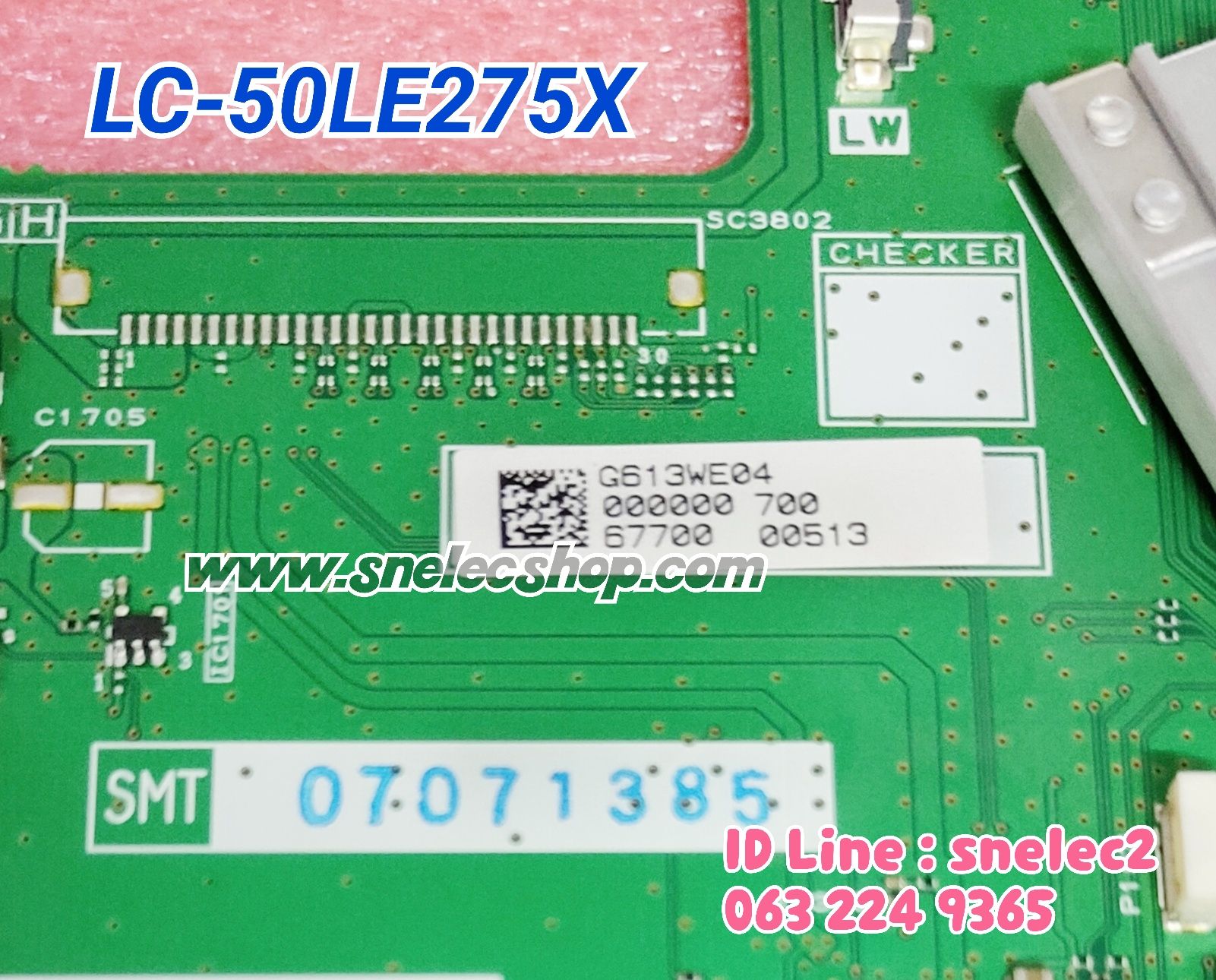 เมนบอร์ด ชาร์ป LC-50LE275X มือสอง สภาพดีมาก เทสแล้วพร้อมใช้งานคะ