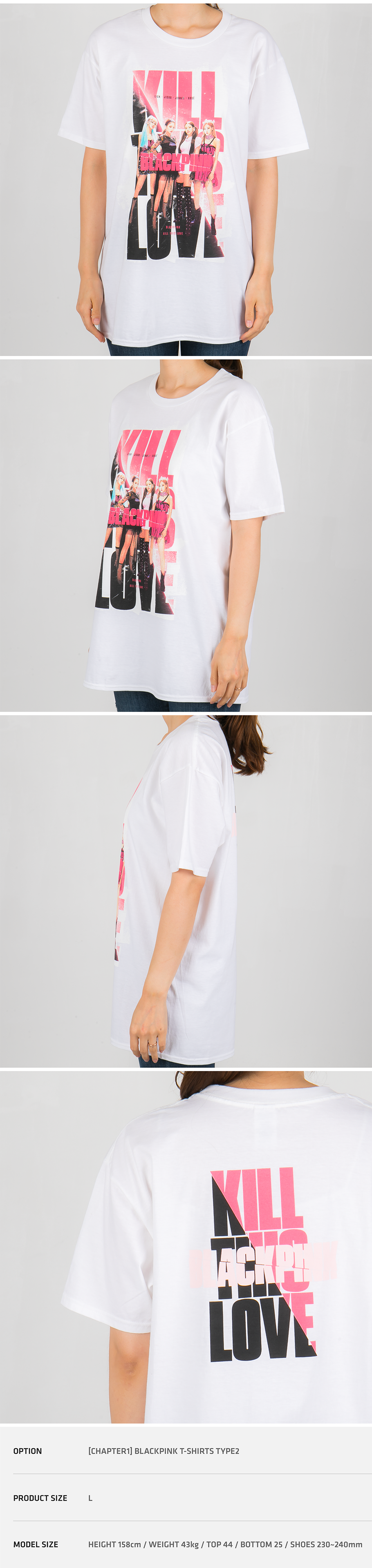 BLACKPINK CHAPTER1 T-SHIRTS_TYPE 2 (เสื้อสีขาว) ระบุ sizeที่ต้องการนะคะ